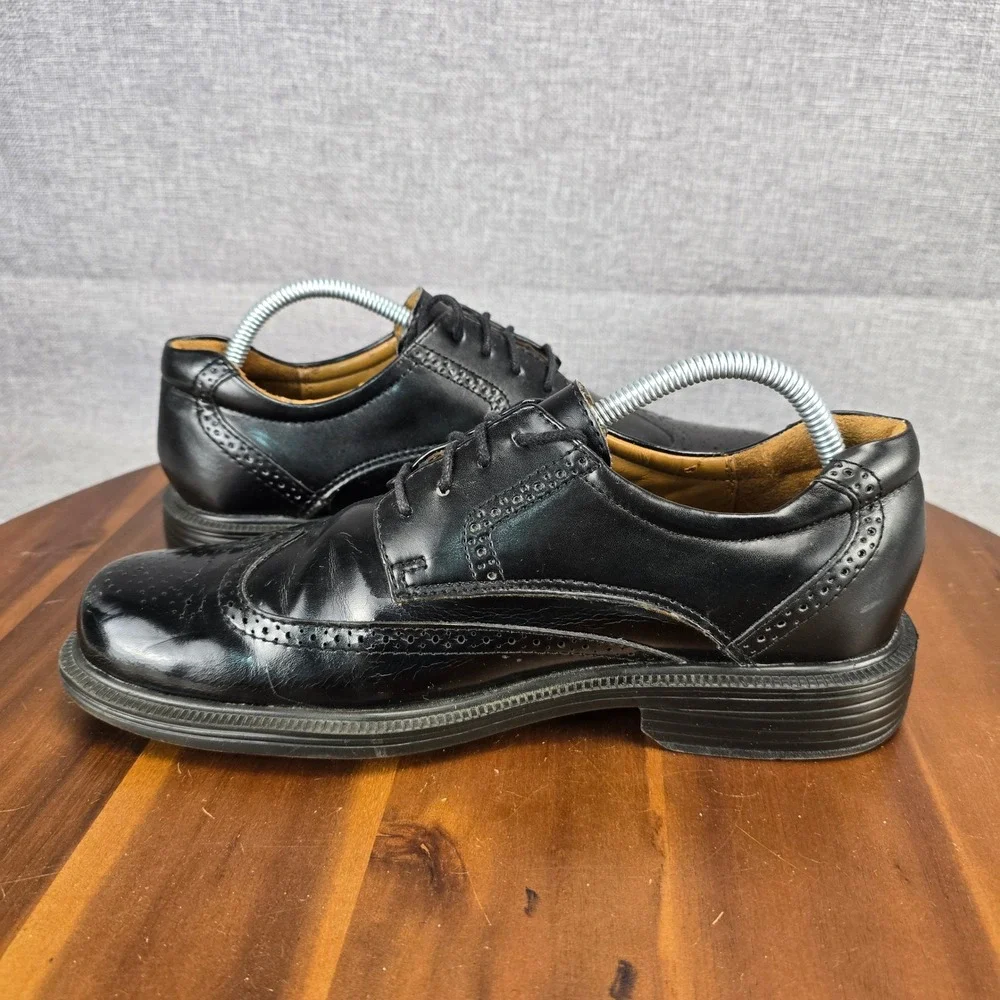 Croft & Barrow Mens Hoffman Black Leather Wingtip Oxford Dress Shoes‎ Size 8 M